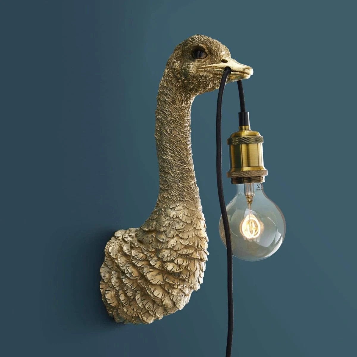 2 Wandlampen Struisvogel Baby Franz Josef  , goud, Ophalen, Nieuw