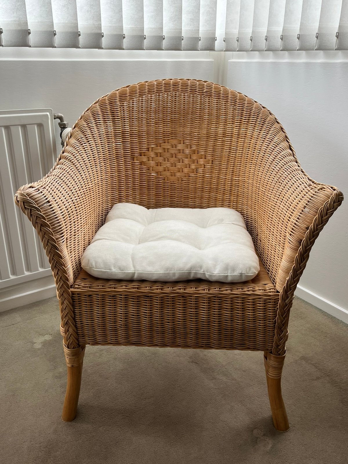 2 rotan stoelen, naturel, met armleuning. Gratis, Ophalen, Gebruikt, Twee, Bruin