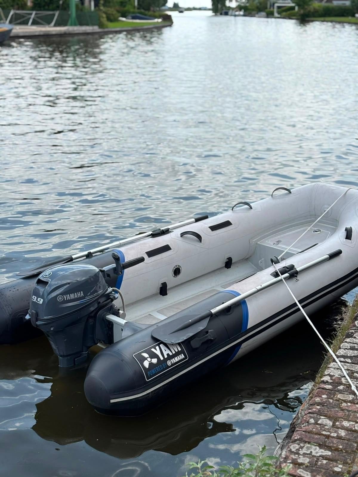 YAM RIB 3.30 + Yamaha 9.9 PK + Trailer, Aluminium, Yam, Ophalen of Verzenden, Buitenboordmotor