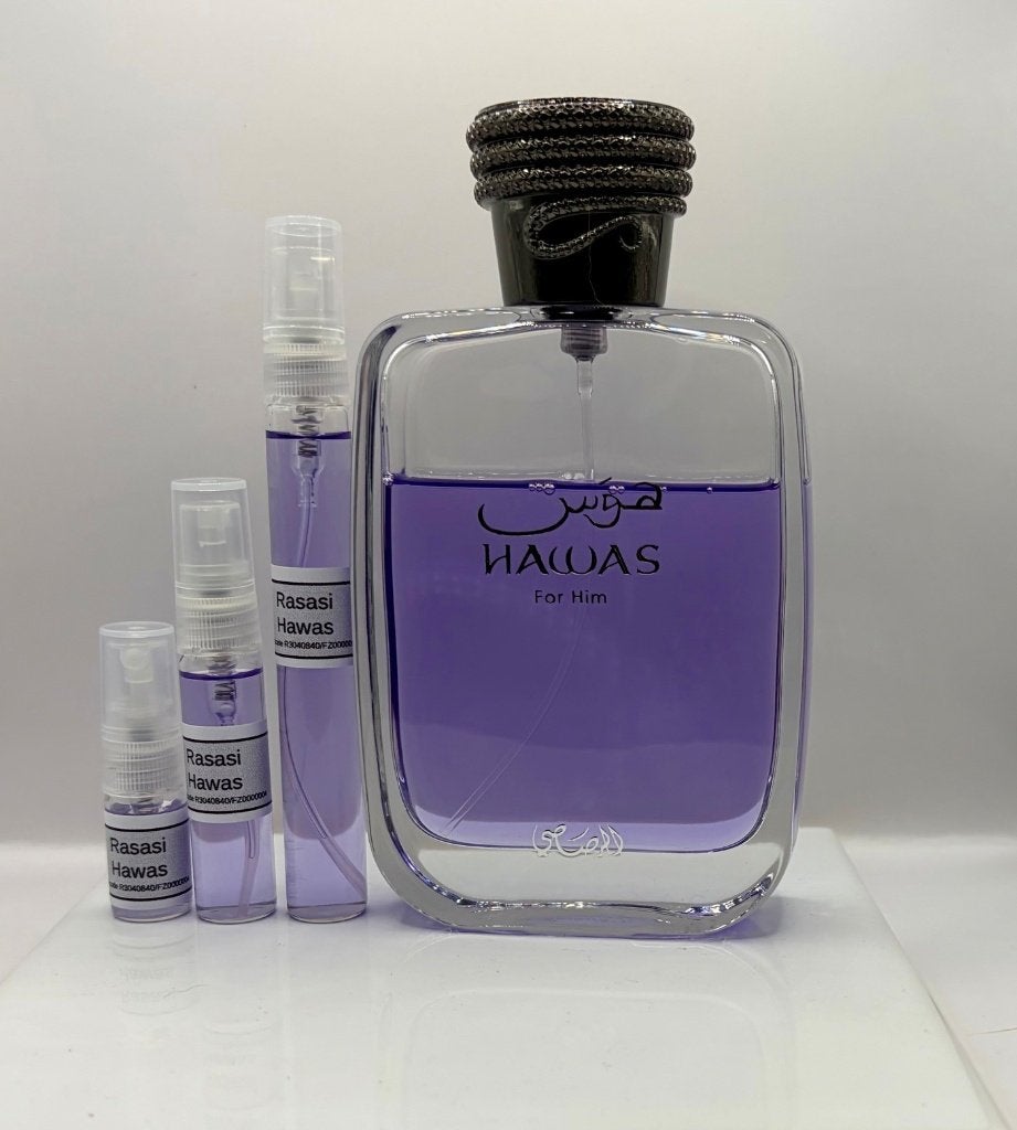 Rasasi - Hawas parfum sample decant 2ml-5ml-10ml, Verzenden, Nieuw