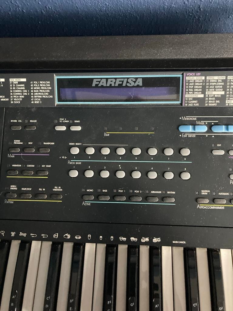 Farfisa F60 Keyboard - Goed onderhouden, Met standaard, Ophalen, Overige merken, 61 toetsen