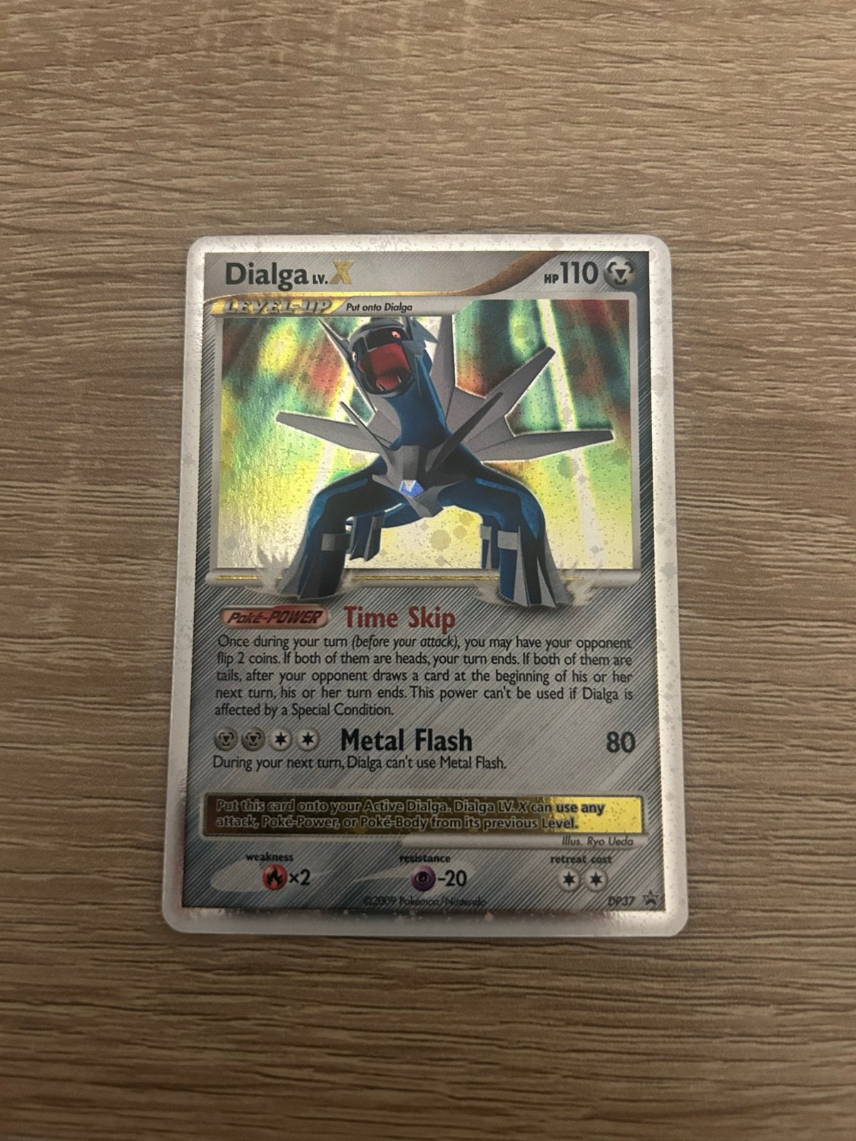 Dialga LV.X Pokémon Kaart, Ophalen, Gebruikt, Losse kaart, Foil