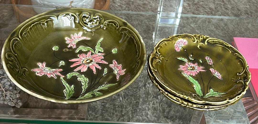 Antieke Imperial-Bonn "Astra" majolica set Jugendstil, Antiek en Kunst, Verzenden