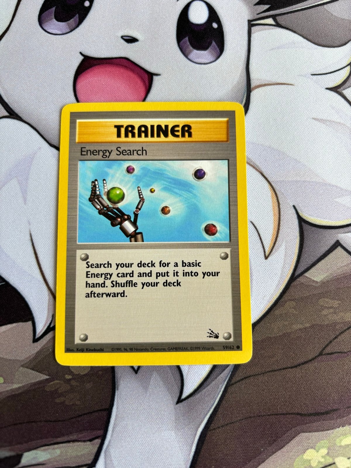 Pokémon TCG: Energy Search Trainer Kaart (Base Set), Ophalen of Verzenden, Gebruikt, Losse kaart