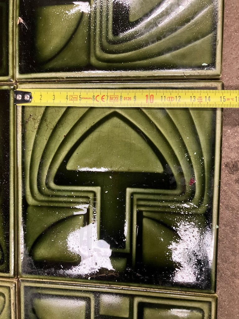 Tegels art deco donkergroen vintage, Ophalen of Verzenden