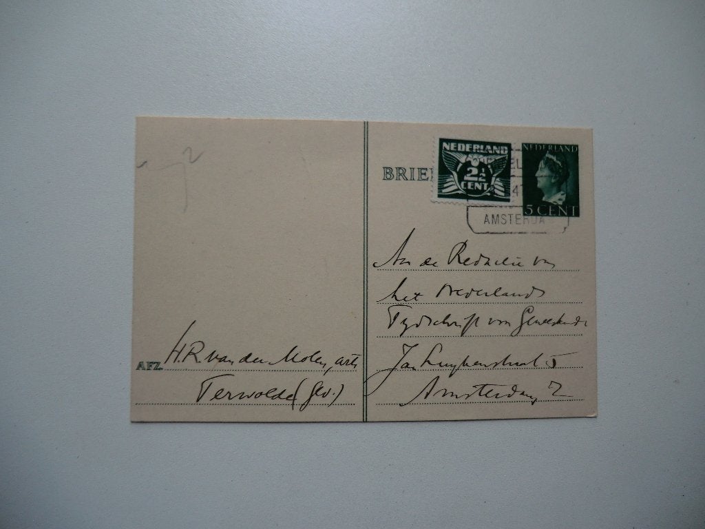 Terwolde,van der Molen Arts,Epe,Twello,Deventer,Voorst,1947, Ophalen of Verzenden, 1940 tot 1960, Gelopen, Gelderland