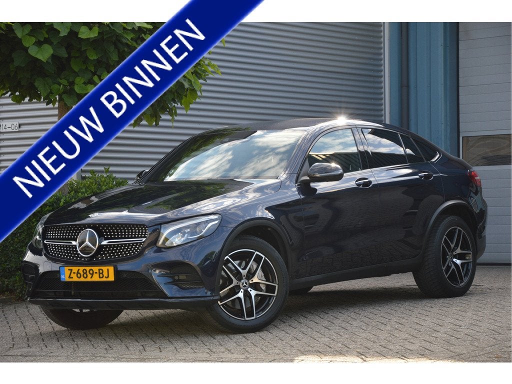Mercedes-Benz GLC Coupé 250 4MATIC AMG-LINE | MEMORY | BURM, Auto's, Mercedes-Benz, 12 maanden, Gebruikt, 4 cilinders, Blauw