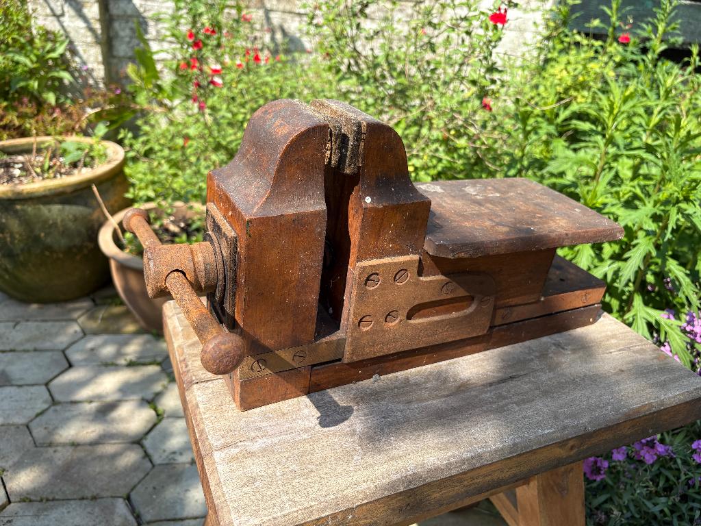 houten bankschroef, Antiek en Kunst, Antiek | Gereedschap en Instrumenten, Ophalen