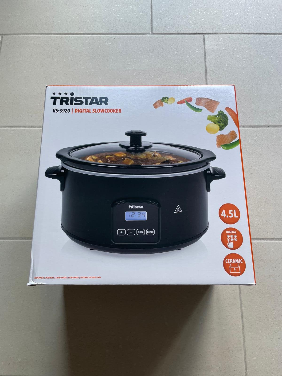 Nieuw in doos Tristar vs-3920 slowcooker 4,5 liter, Witgoed en Apparatuur, Slowcookers, Ophalen, Timer, Nieuw