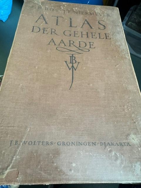 Antieke Bosatlas der Gehele Aarde - P.R. Bos J.F. Niermeyer, Gelezen, Bosatlas, Ophalen of Verzenden, P.R. Bos J.F. Niermeyer