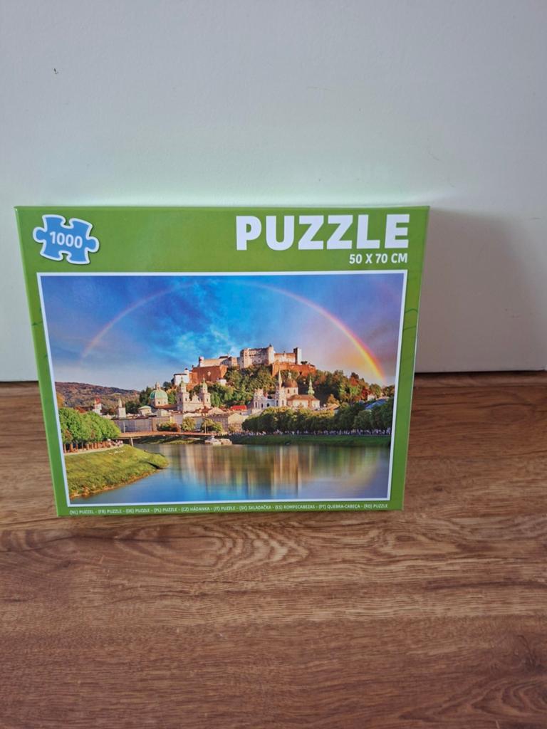 Creative craft Puzzel 1000 stukjes - Kasteel met regenboog, Ophalen of Verzenden, 500 t/m 1500 stukjes, Nieuw, Legpuzzel