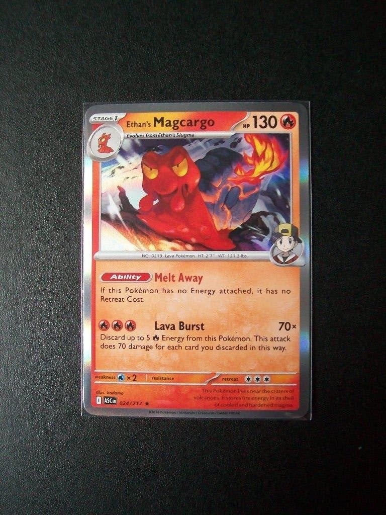 5225. Nieuwe Pokemon Kaart holo rare Ethan's MAGCARGO HP 130, Verzenden, Nieuw, Losse kaart, Foil