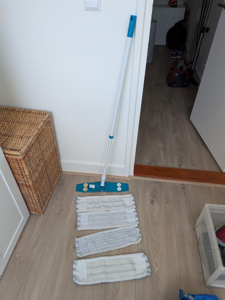 Dweil met 4 dweildoeken, Ophalen of Verzenden, Mop of Dweil