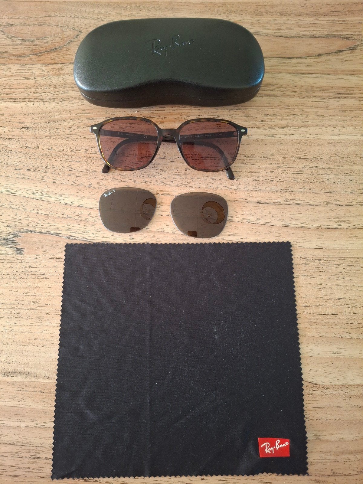 Ray-Ban Leonard zonnebril met originele glazen, Ophalen of Verzenden, Zo goed als nieuw, Bruin, Ray-Ban