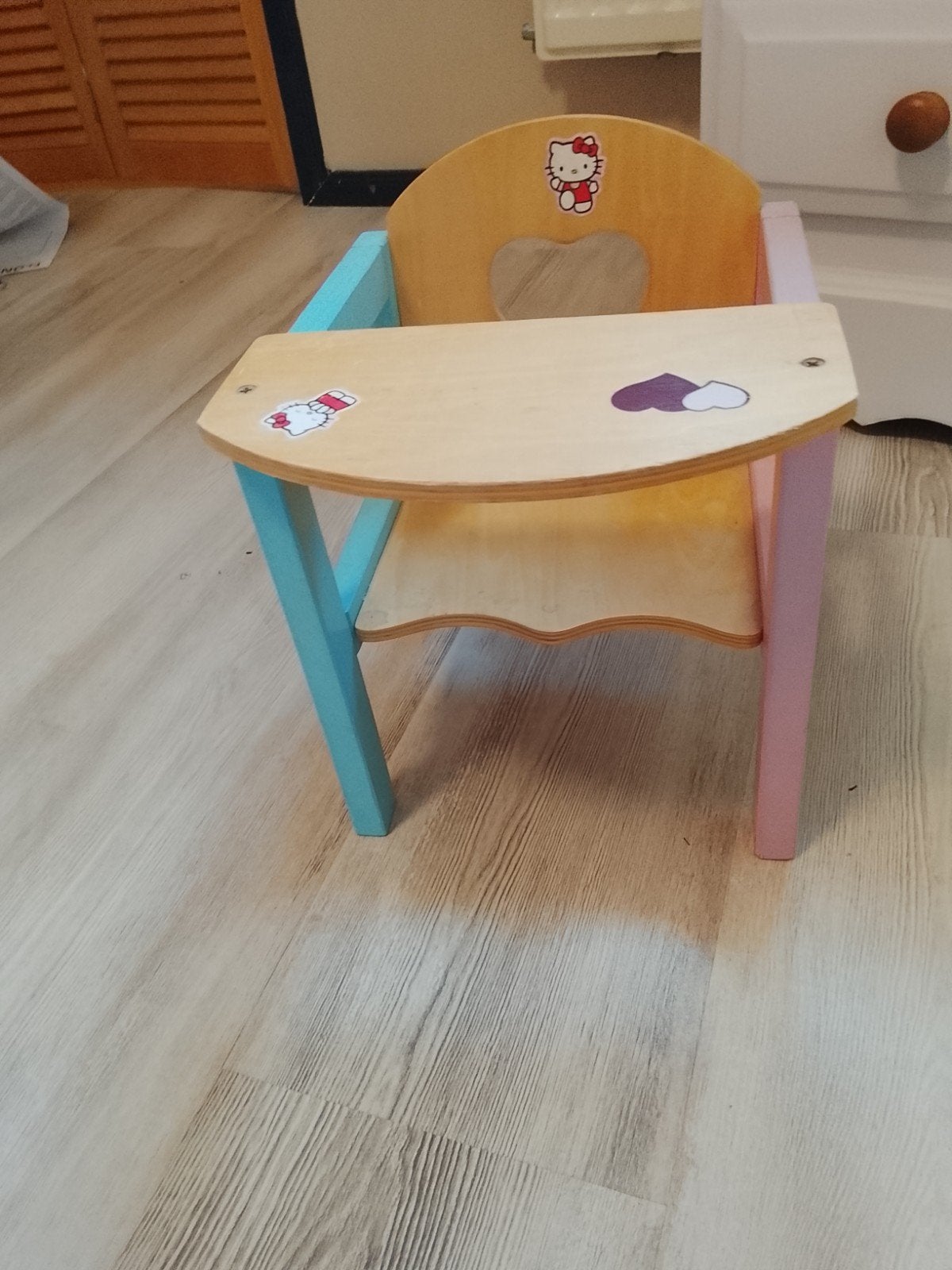 Houten poppen stoelel/tafel set, Ophalen of Verzenden, Gebruikt, Overige typen