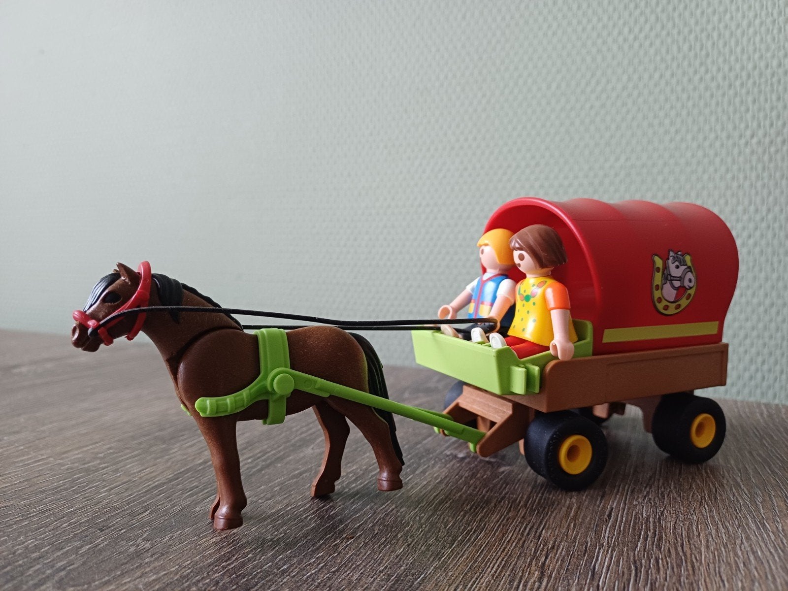 Playmobil shetland pony met Huifkar en Figuren, Ophalen of Verzenden, Gebruikt, Jongen of Meisje