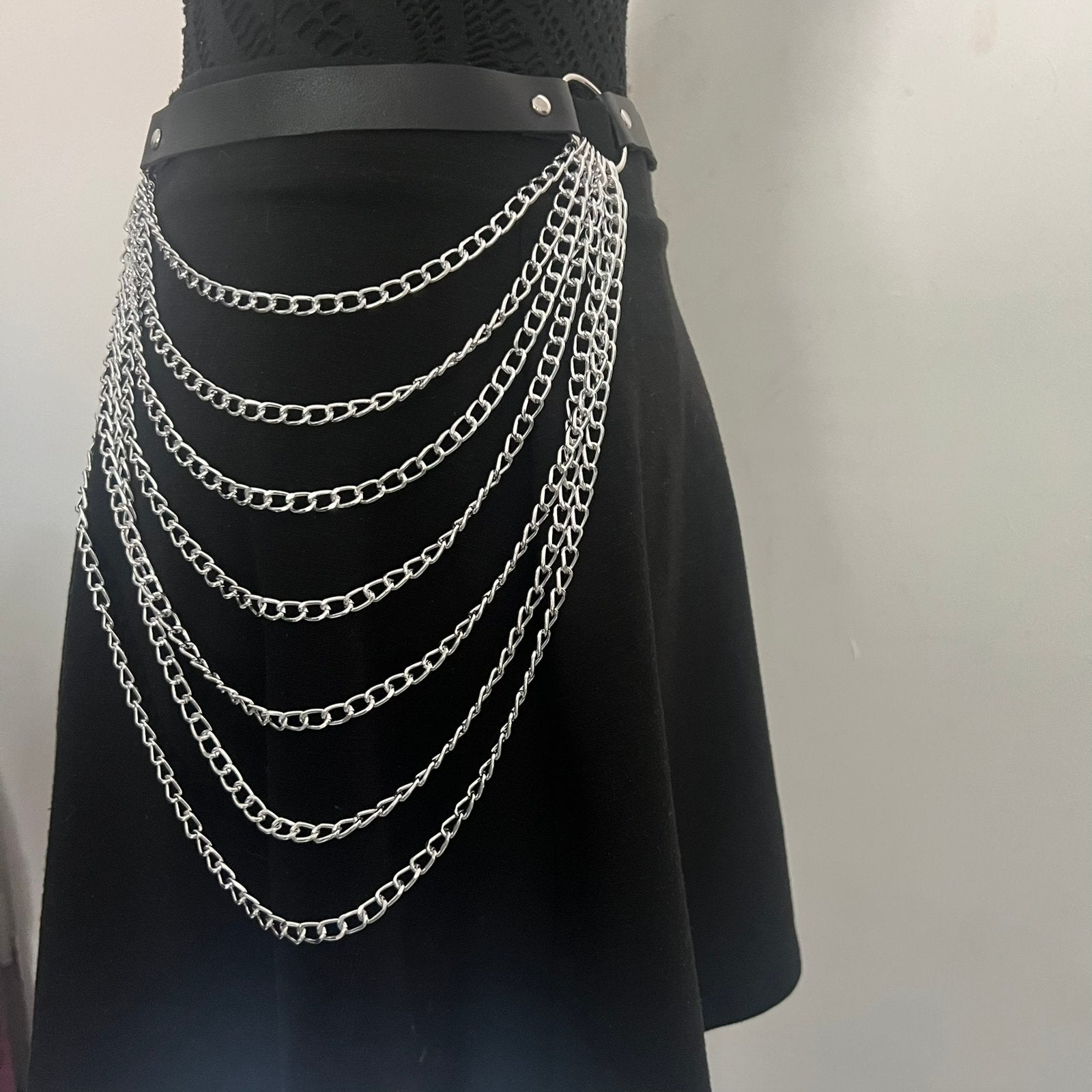 Gothic Chain Belt / Gothic Ketting Riem – Black – New, Kleding | Dames, Riemen en Ceinturen, 3 tot 5 cm, Zwart, 90 tot 100 cm