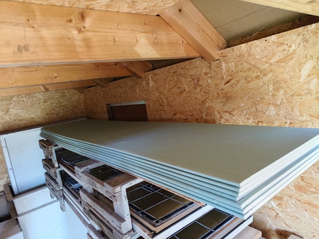 Gipsplaten 7 stuks Knauf vochtwerende AK 2600x600x12.5 mm, Ophalen, Zo goed als nieuw, Overige materialen, Minder dan 20 mm