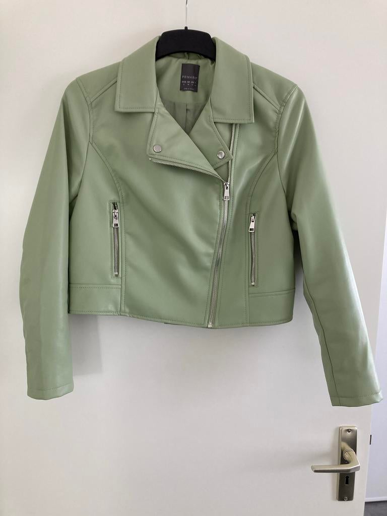 Bikerjack - Lichtgroen, Ophalen of Verzenden, Zo goed als nieuw, Maat 38/40 (M), Groen