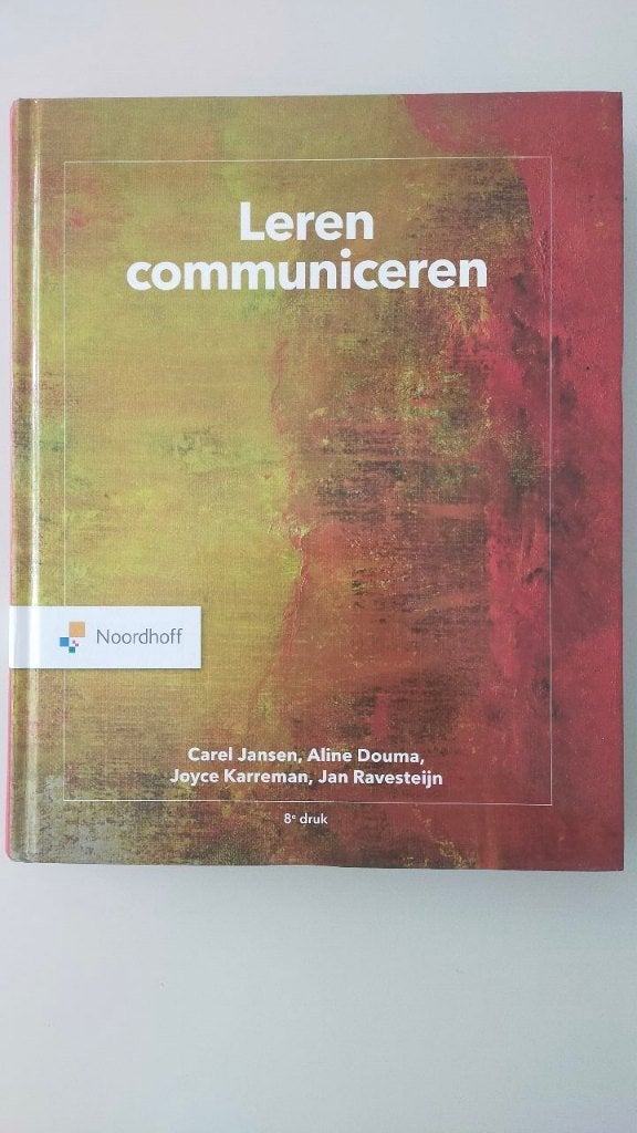 studieboek "Leren communiceren", Jansen, Carel Aline Douma Joyce Karreman Jan Ravesteyn, Zo goed als nieuw, Alpha, HBO