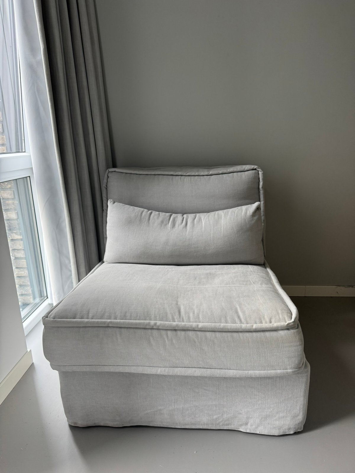 Rivièra Maison loveseat lichtgrijs | zo goed als nieuw, Huis en Inrichting, Ophalen, Eenpersoons, 100 tot 125 cm, Zo goed als nieuw