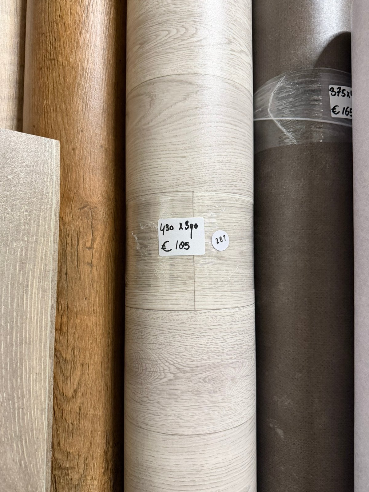 Wit Eiken Vinyl Restpartij | 4,30x3,90mtr (16,7m2), Ophalen, Wit, Nieuw, Nvt