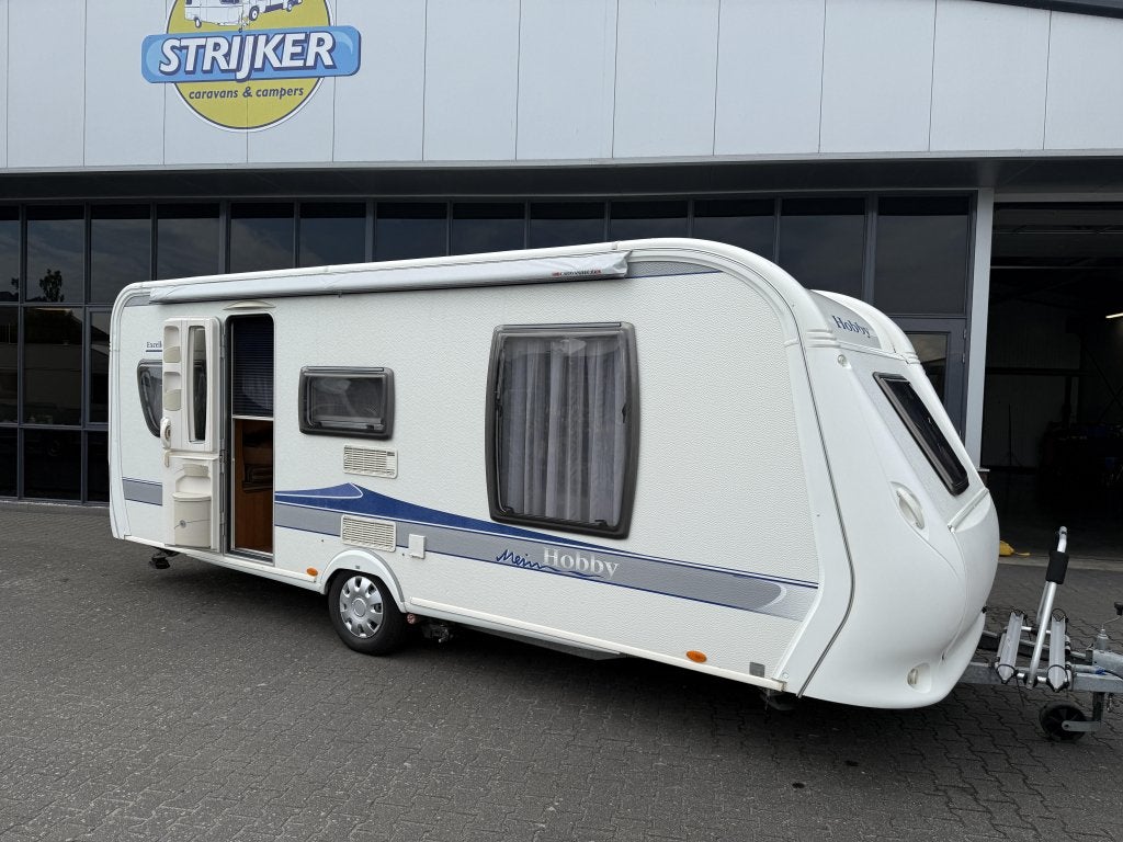 Hobby Excellent 560 UFF Queensbed + Airco + 250CM breed!!, Standaardzit, Hobby, Bedrijf, Lengtebed