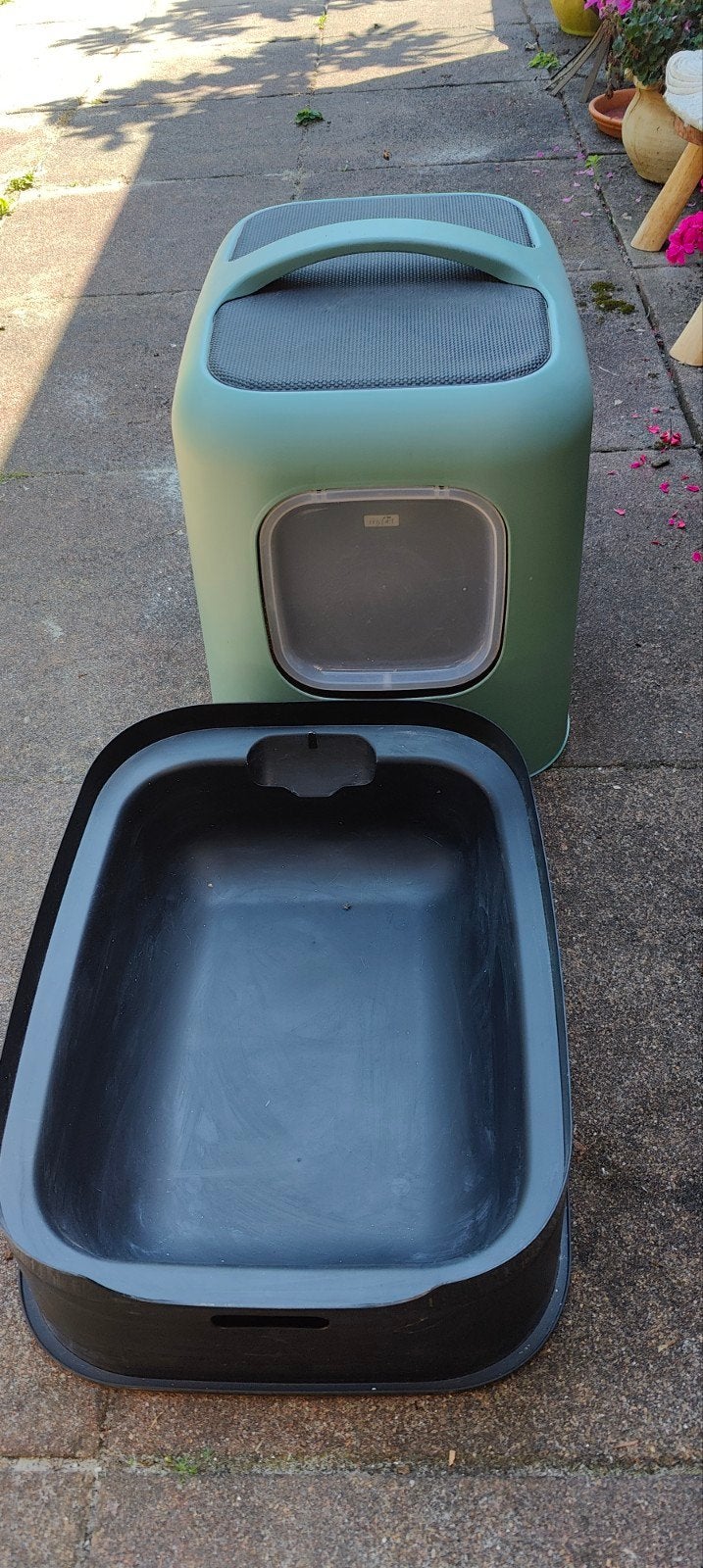 Kattenbak + krabgolf, Ophalen