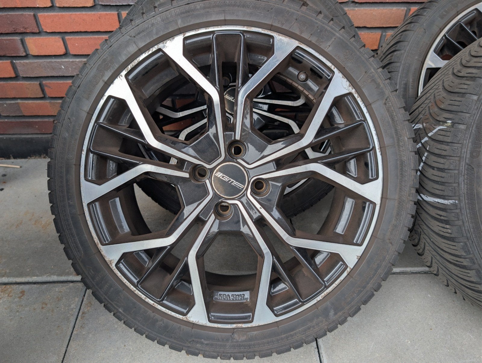 17 inch GMP velgen met winterbanden – 205/45 R17 – set van 4, Ophalen, 17 inch, 205 mm, Winterbanden