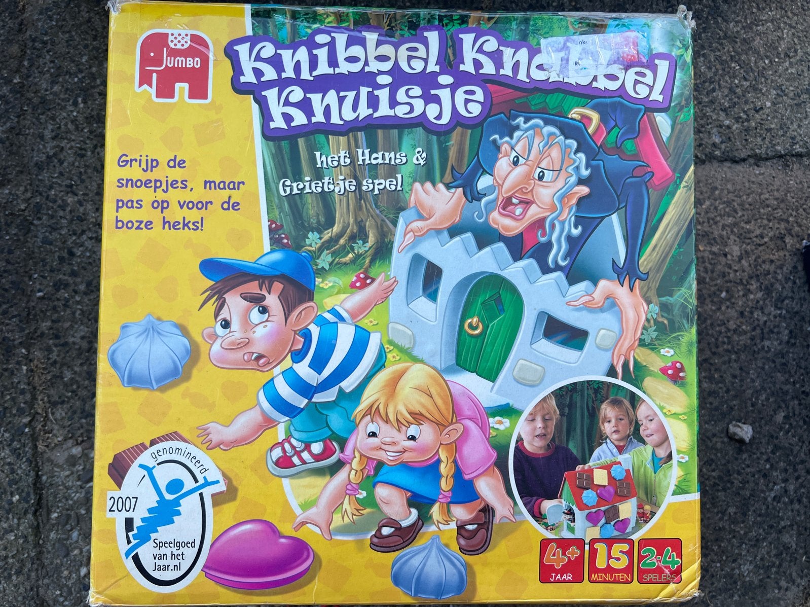 Knibbel Knabbel Knuisje - Het Hans & Grietje Spel, Drie of vier spelers, Ophalen of Verzenden, Gebruikt