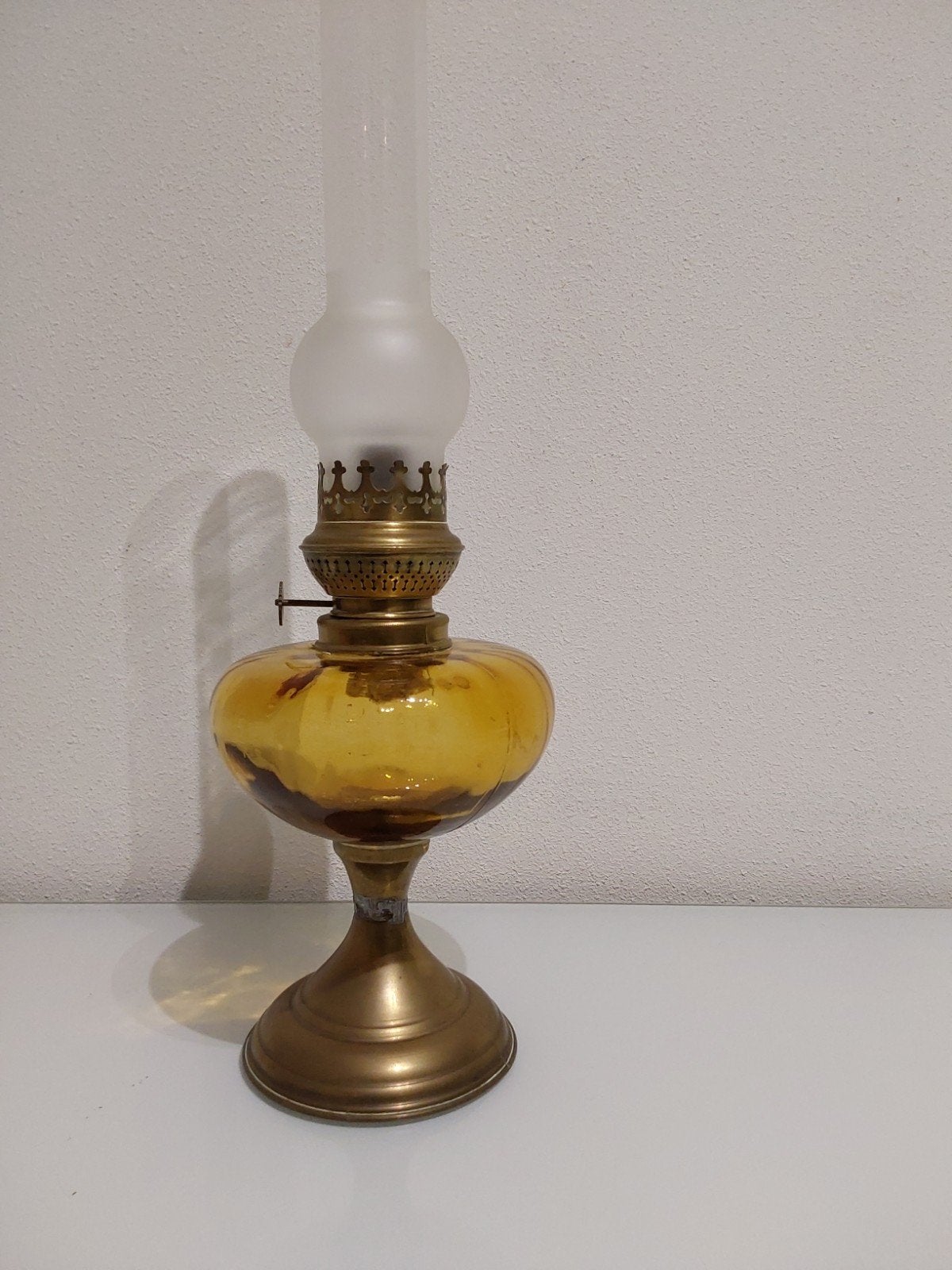 Antieke olielamp, Ophalen of Verzenden