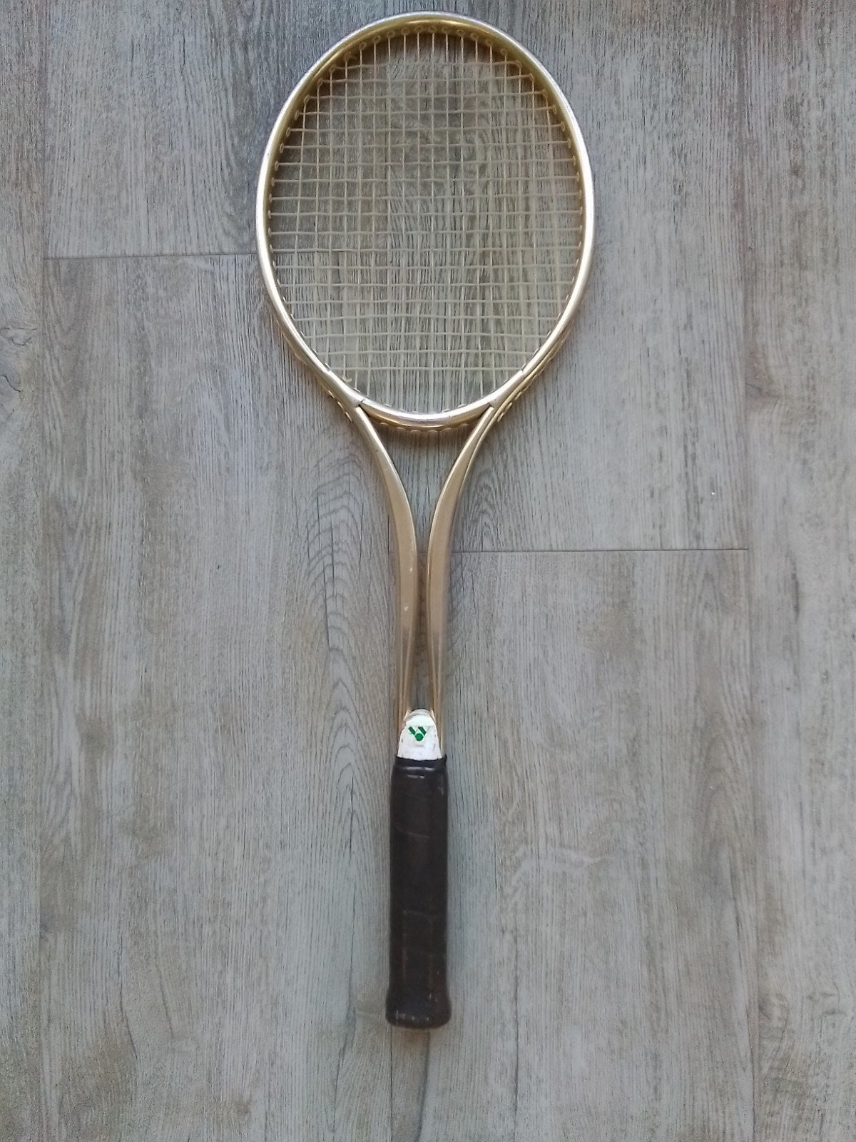 vintage aluminium tennis racket, Sport en Fitness, Tennis, Overige merken, Gebruikt, L4, Ophalen of Verzenden