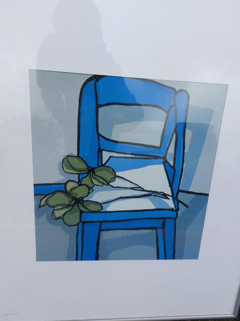 Lijst met foto binnenmaat 60 bij 50, Antiek en Kunst, Ophalen of Verzenden