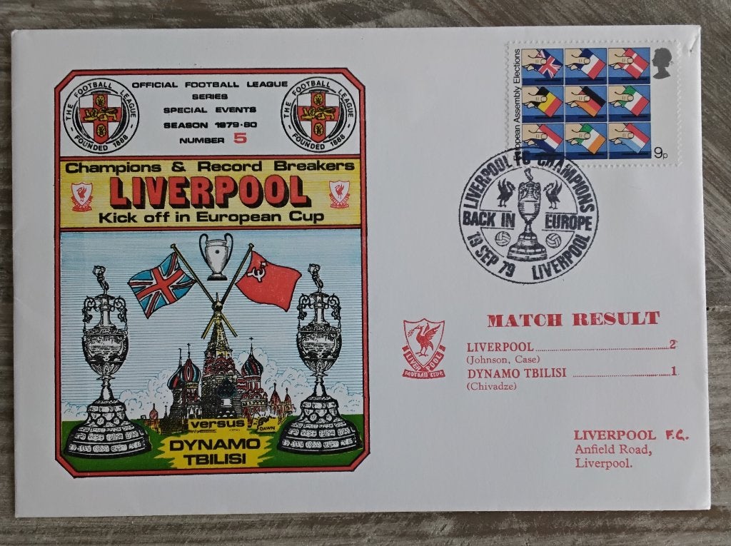 Liverpool FC European Cup 1979-80 Special Event Cover, Sport en Fitness, Ophalen of Verzenden, Zo goed als nieuw, Overige typen