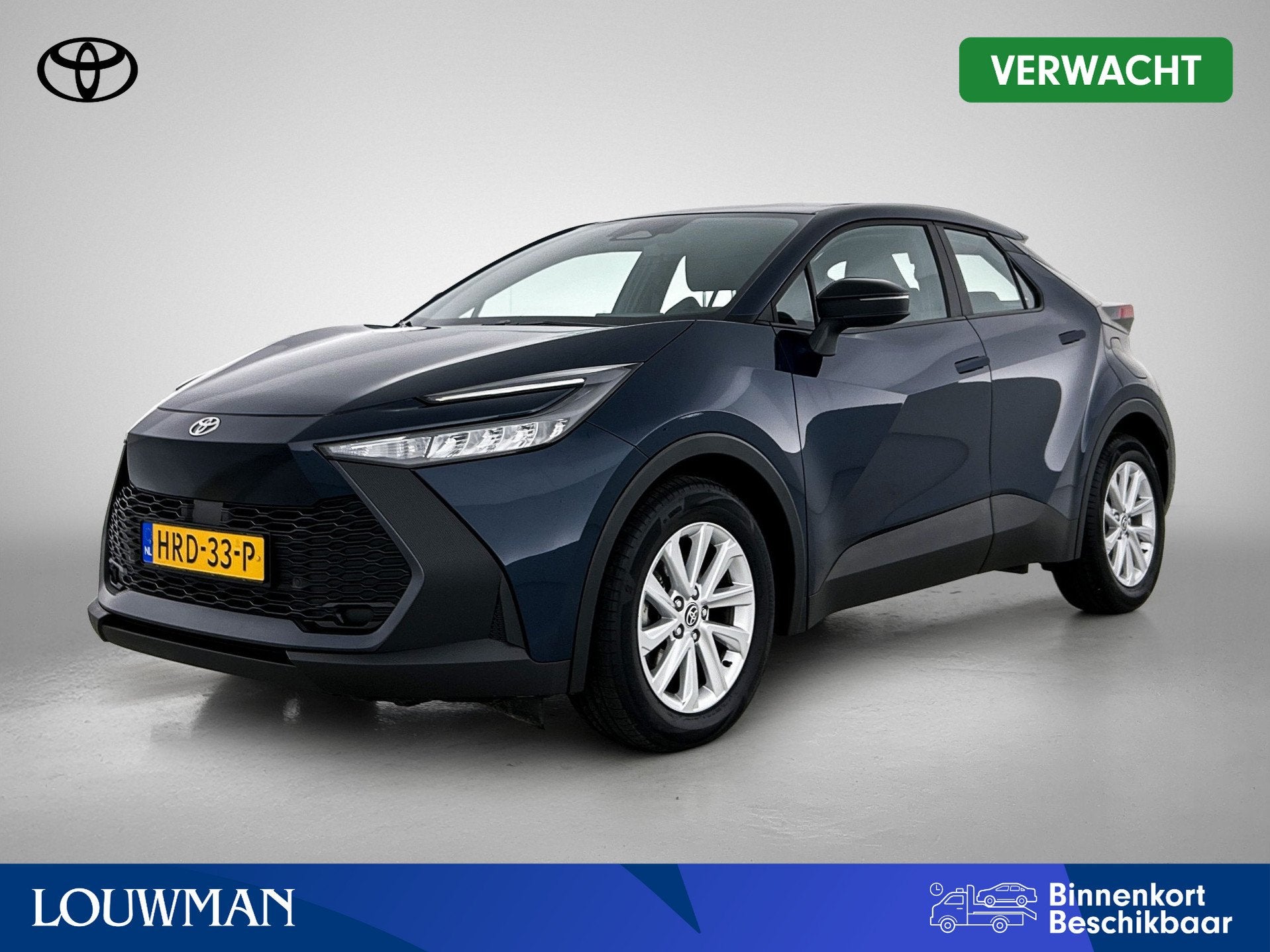 Toyota C-HR 1.8 Hybrid 140 Active | BTW voertuig | Dealer on, Auto's, Stof, 4 cilinders, Blauw, Bedrijf