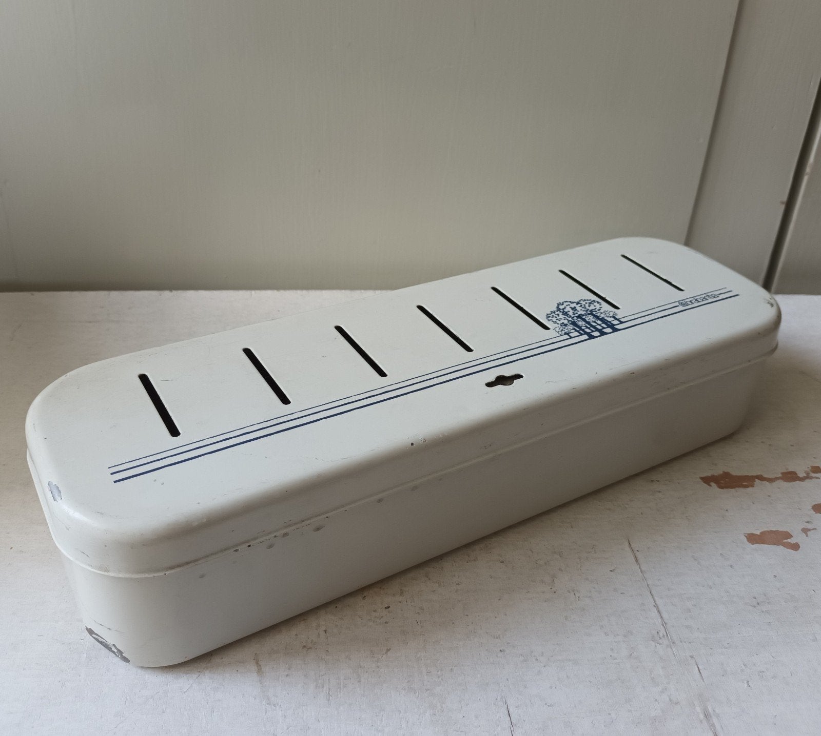 Vintage "Brabantia" huishoud geldkistje offwhite, jaren '50, Ophalen of Verzenden