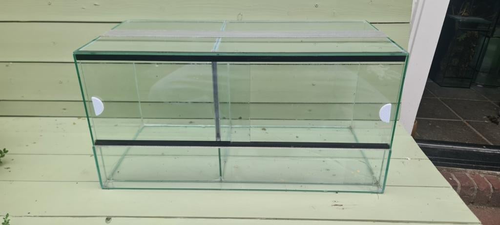 Terrarium dubbel D29,5 B60 (25/34) H30, Ophalen, Gebruikt, Terrarium of Paludarium