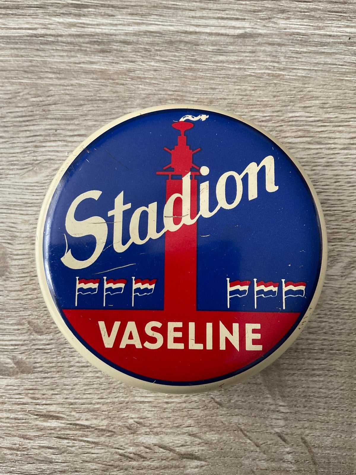 Oud blikje Stadion vaseline, Ophalen of Verzenden, Gebruikt, Overige