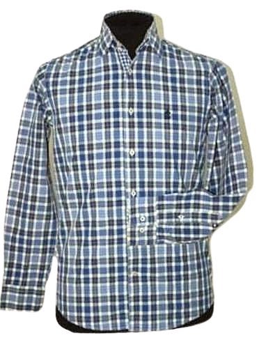 River Woods overhemd, shirt, geruit, blauw, Mt. S, Halswijdte 38 (S) of kleiner, Zo goed als nieuw, River Woods, Verzenden