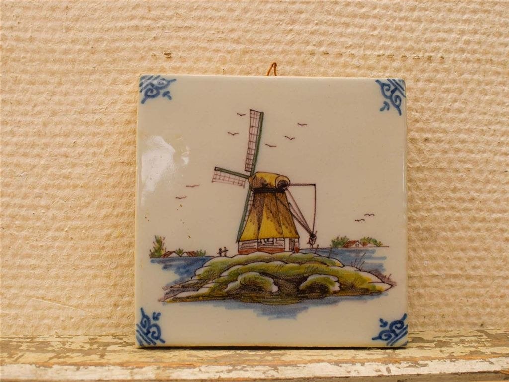 Handbeschilderd wandtegel 51756, Ophalen of Verzenden