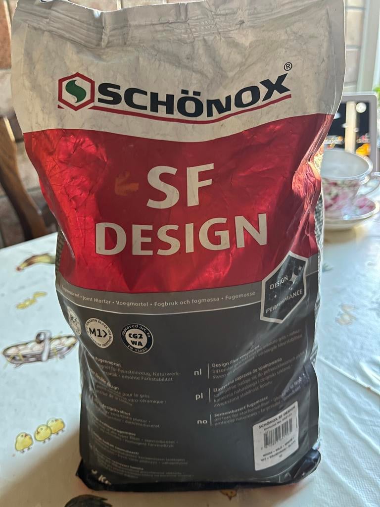 Schönox SF Design Flex-voegmortel - Niet gebruikt, Doe-het-zelf en Verbouw, Tegels, Nieuw, Overige typen, Overige materialen, Minder dan 20 cm