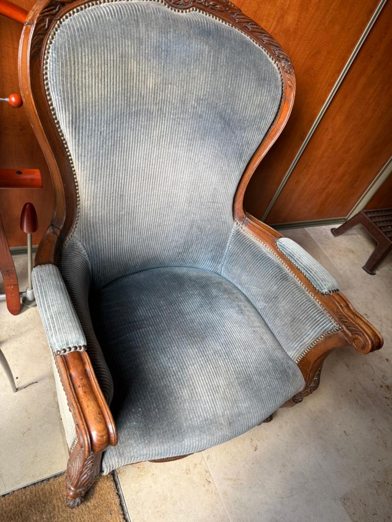 Voltaire of heren fauteuil met armleuningen, Ophalen of Verzenden