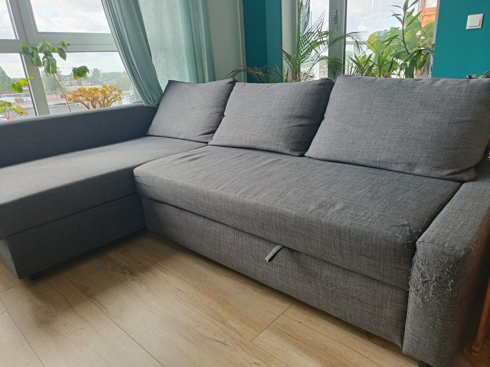 Hoekbank / slaapbank , Friheten Ikea - gratis af te halen, Huis en Inrichting, Banken | Bankstellen, Ophalen, Gebruikt, Hoekbank