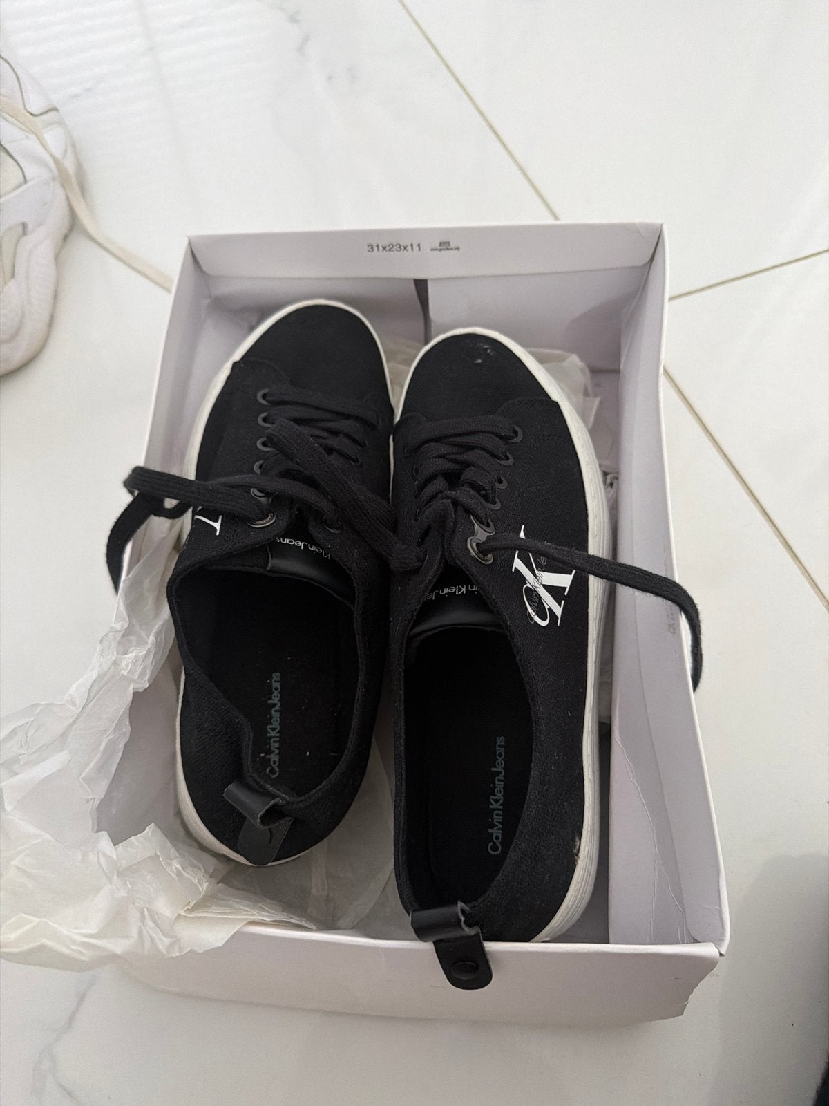 Calvin Klein Jeans sneakers zwart, maat 39, Ophalen of Verzenden, Gedragen, Zwart, Sneakers of Gympen