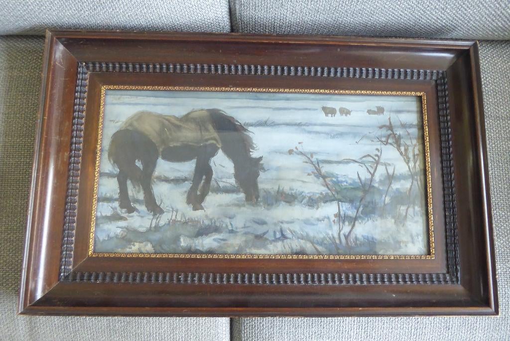 fraaie gouache Gerardus Josephus Westerman, Leeuwarden, Antiek en Kunst, Ophalen of Verzenden
