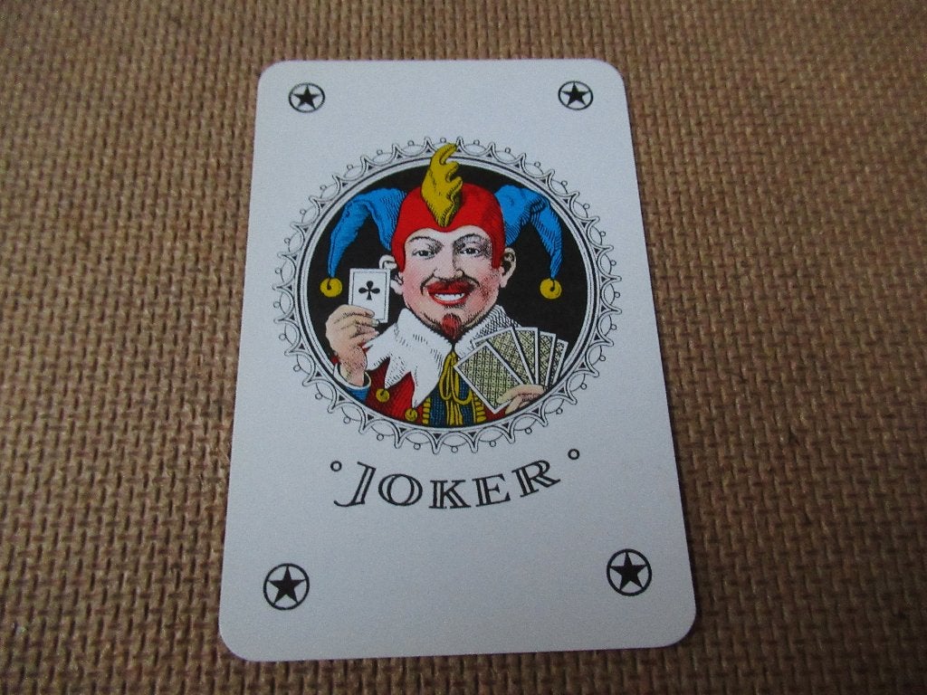 Joker speelkaart Joker met klaver aas, Verzamelen, Speelkaarten, Jokers en Kwartetten, Verzenden, Zo goed als nieuw, Joker(s)