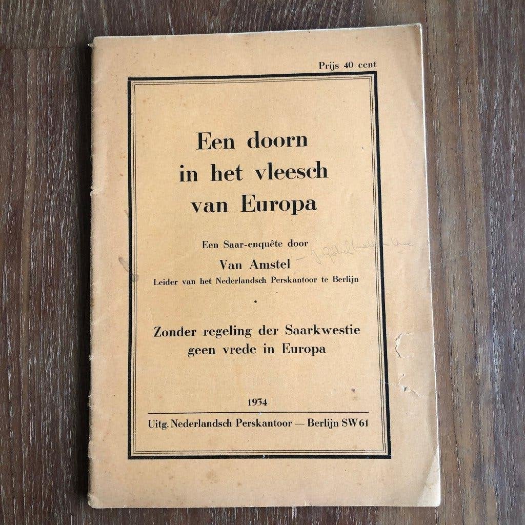 1934 Bijzonder. Max Blokzijl onder valse naam: 'Een doorn in, Verzenden, Nederland