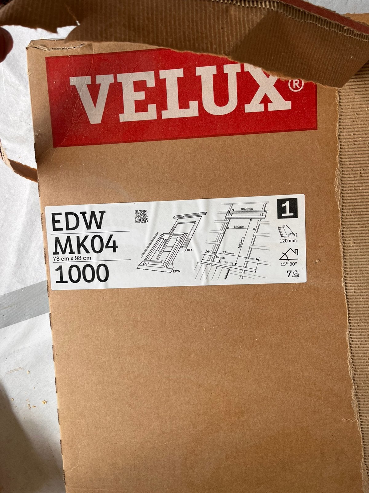 Gootstuk velux dakraam EDW-MK04-1000, Ophalen, Minder dan 80 cm, 80 tot 120 cm, Zo goed als nieuw