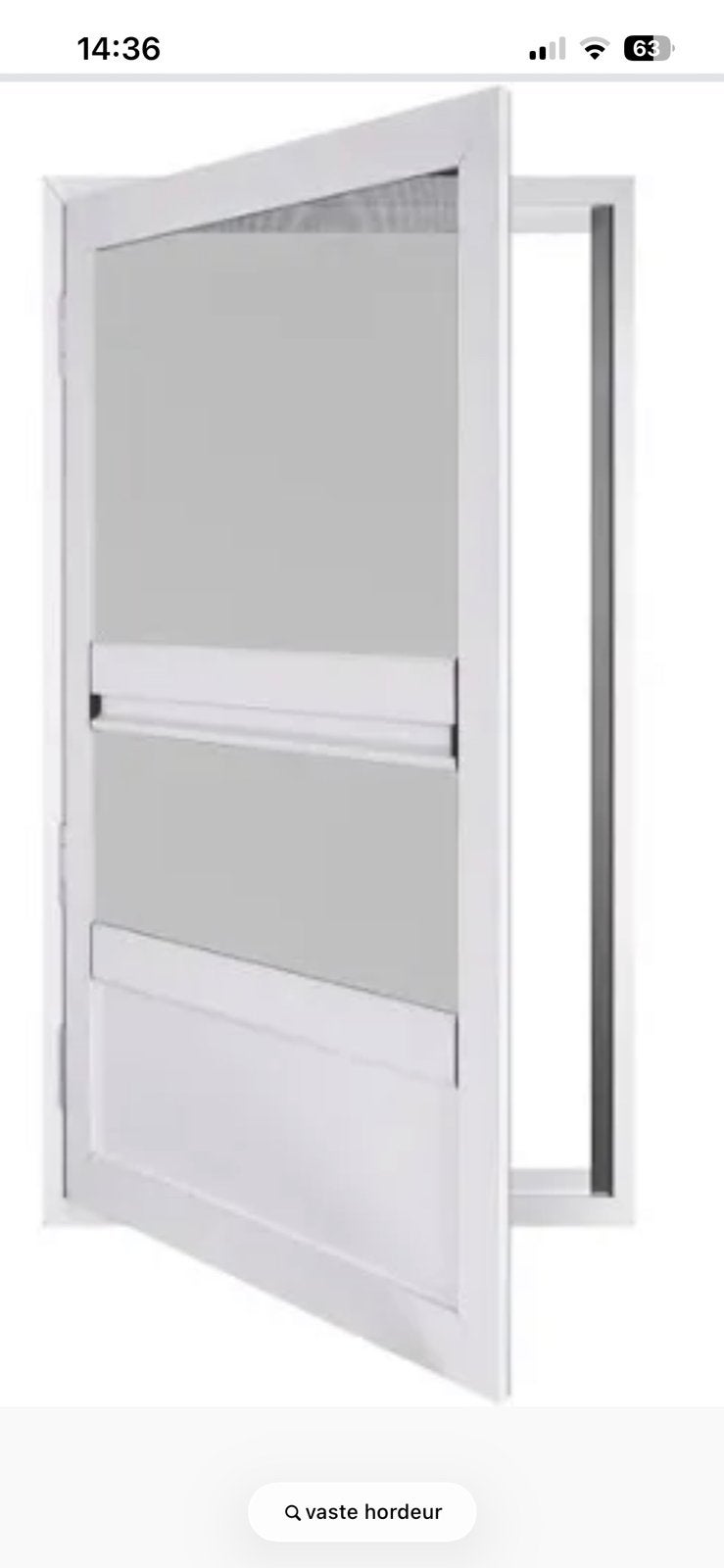 Witte Hordeur - Nieuwstaat, Kunststof, 215 cm of meer, Hordeur, Nieuw