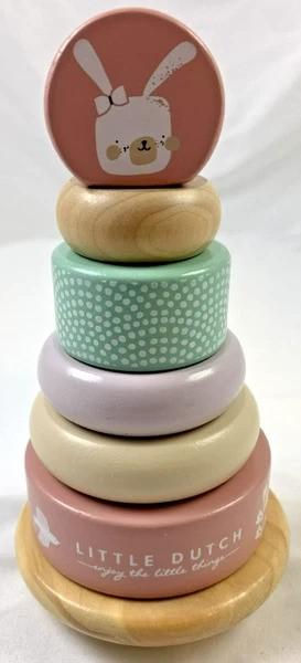 Little Dutch Houten Stapeltoren Ringentoren Konijn Pastel, Kinderen en Baby's, Coolsingel 104, 3011 AG Rotterdam, Netherlands
